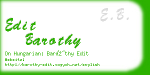 edit barothy business card